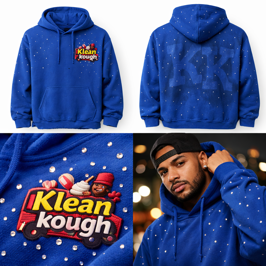 Klean Kough custom rhinestone hoodie