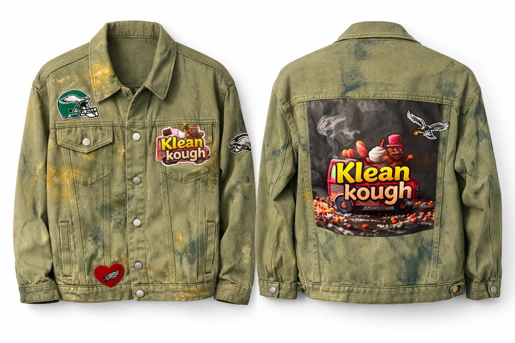 KleanKough versus the Philadelphia Eagles Jean jacket